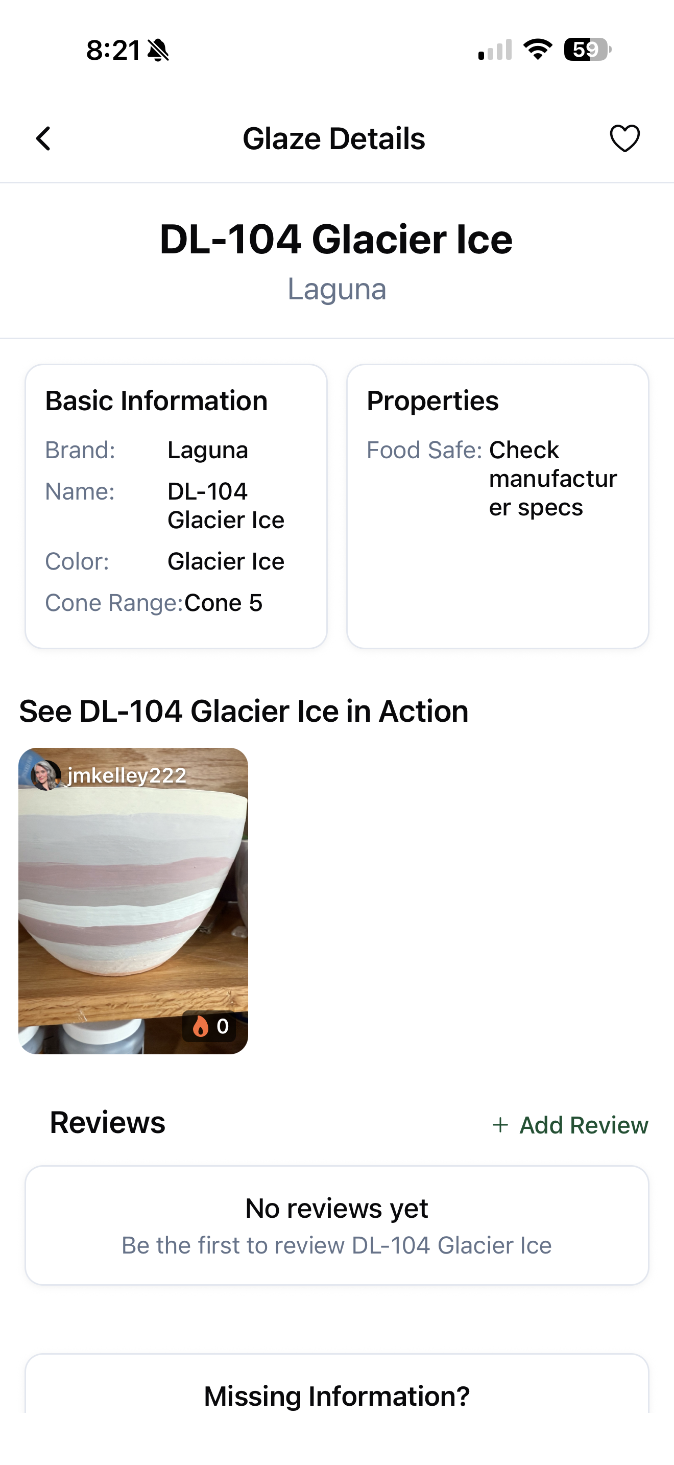 A glaze and the real pieces that used it